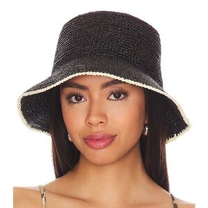 L*Space Black and Cream Women's Hat